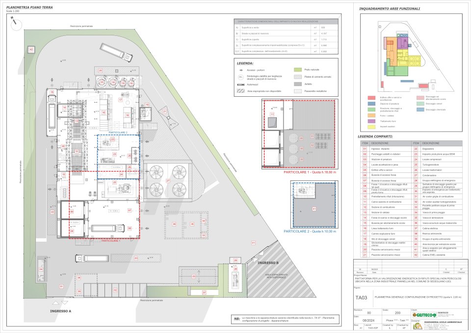 TA03 REV.00 Planimetria generale configurazione di progetto (Quota 2,00 m)